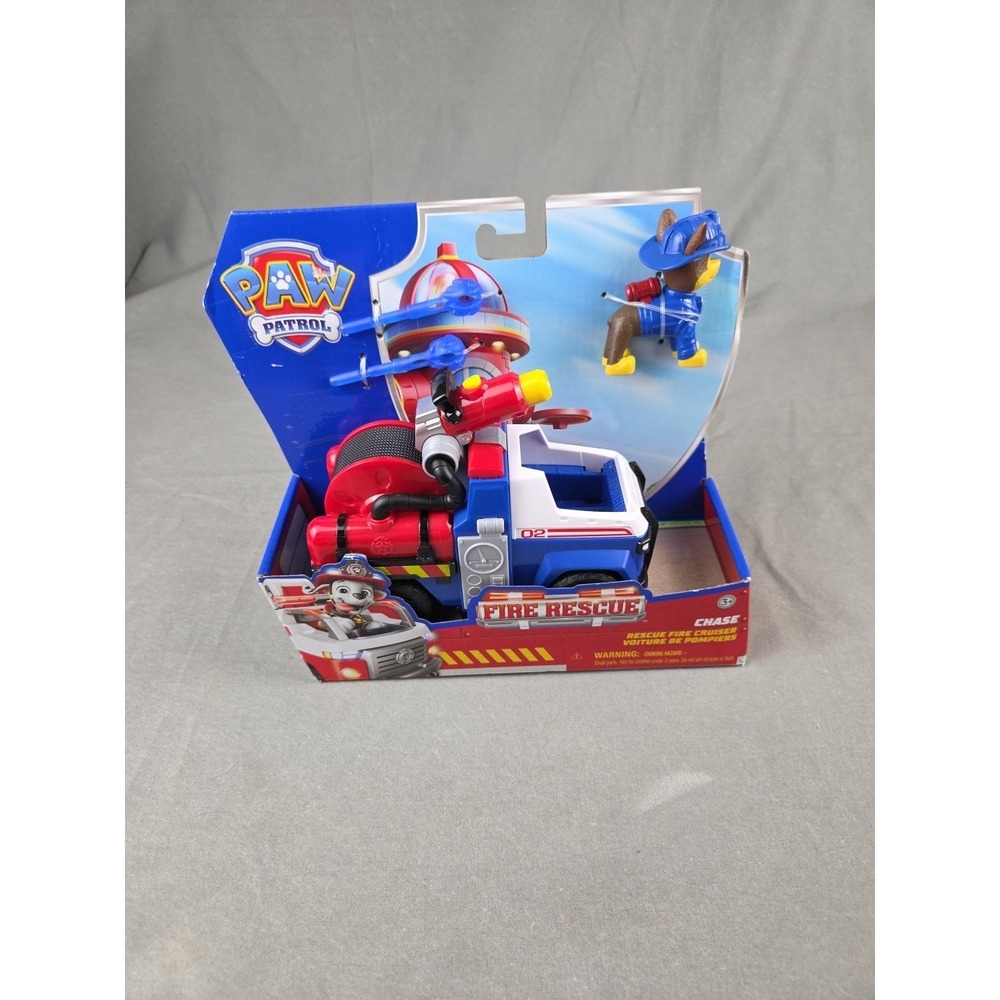 Paw Patrol Fire Rescue Chase with Figure Rescue Fire Cruiser Truck Launcher 2024